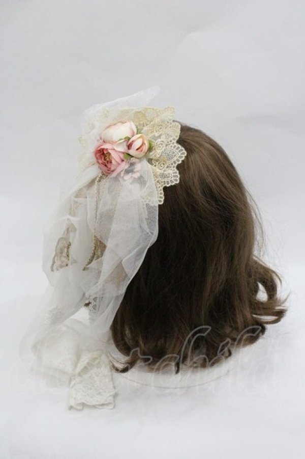 画像3: Morun x Muuna Stoik / ローズモチーフシフォンキャノティエ  白ｘ生成り I-26-01-18-115-LO-AC-SA-ZI (3)