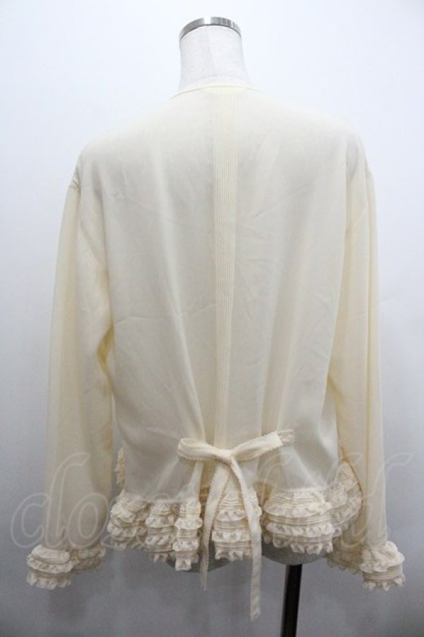 画像2: KANEKO ISAO / ピコフリルオーバーブラウス  キナリ I-26-01-18-015-EL-BL-SA-ZI (2)