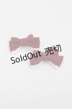 画像: BABY,THE STARS SHINE BRIGHT / 小さな小さなリボンクリップ  エンジ I-26-01-18-123-BA-AC-SA-ZI