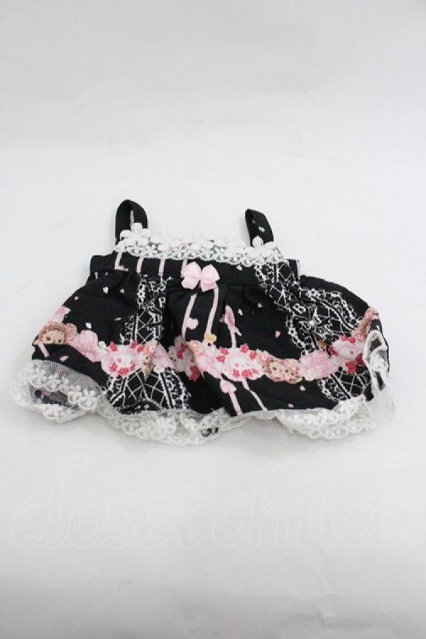 画像1: BABY,THE STARS SHINE BRIGHT / SA KU RAくみゃちゃん柄くみゃちゃんジャンパースカート  黒 I-26-01-18-124-BA-ZA-SA-ZI (1)