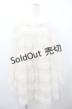 画像: PINK HOUSE / チュールフリルロングブラウス  キナリ I-26-01-18-016-LO-BL-SA-ZI