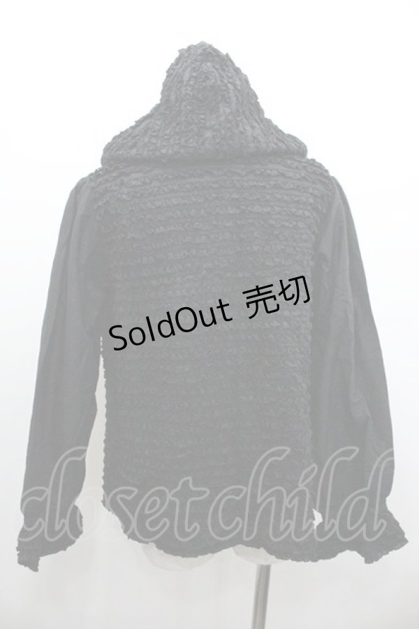 画像2: PINK HOUSE / ピコフリル袖切り替えブラウス  ブラック I-26-01-18-017-LO-BL-SA-ZI (2)