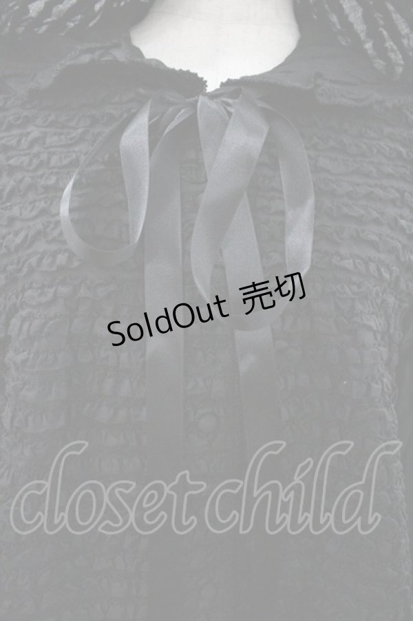 画像3: PINK HOUSE / ピコフリル袖切り替えブラウス  ブラック I-26-01-18-017-LO-BL-SA-ZI (3)