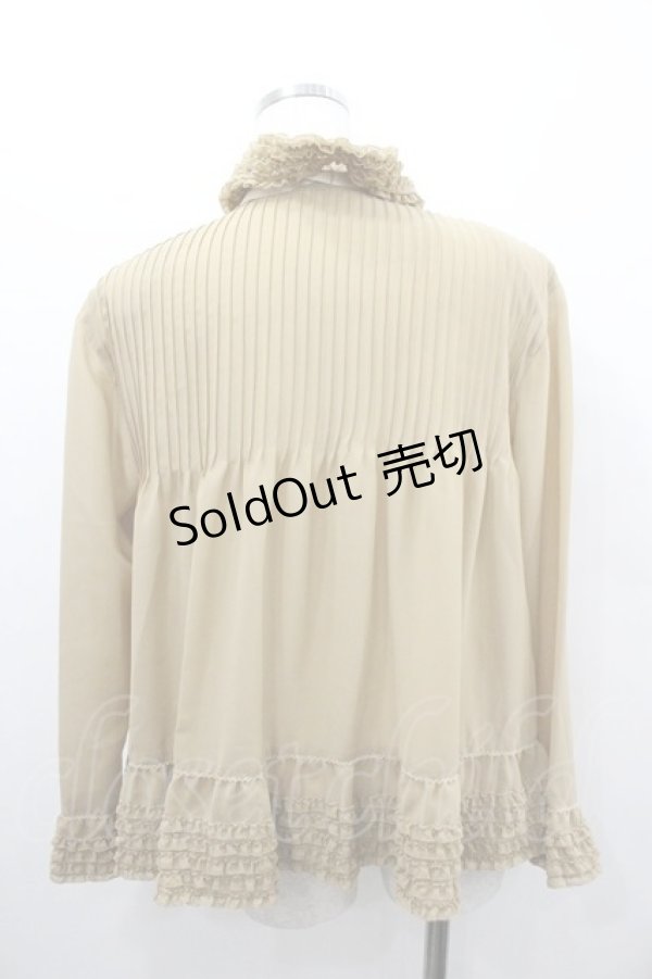 画像2: KANEKO ISAO / フリル立ち襟ブラウス  ベージュ I-26-01-18-018-EL-BL-SA-ZI (2)