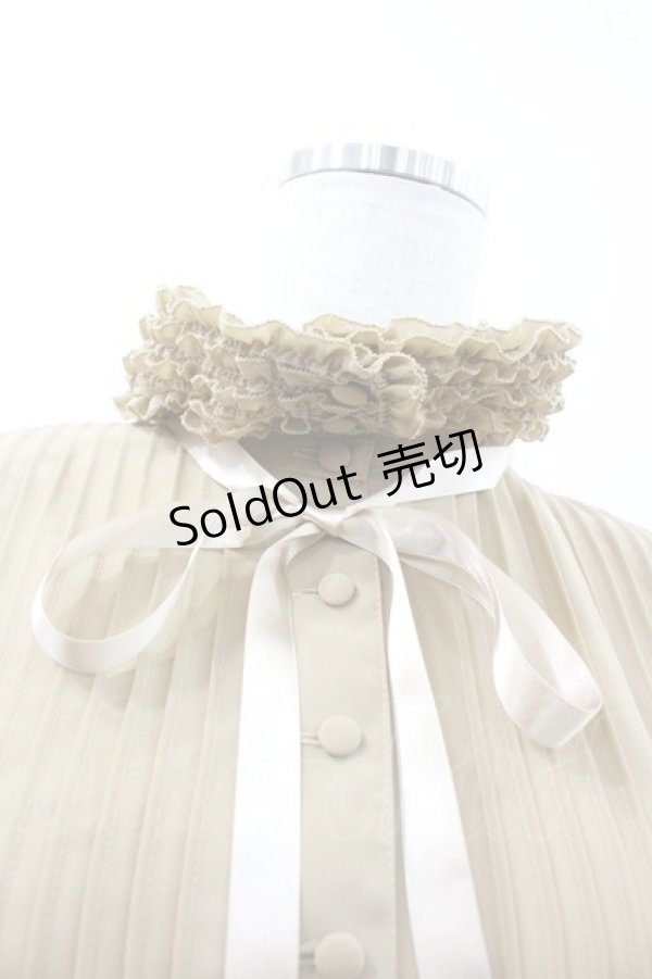 画像3: KANEKO ISAO / フリル立ち襟ブラウス  ベージュ I-26-01-18-018-EL-BL-SA-ZI (3)