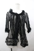画像1: PINK HOUSE / チュールフリルハシゴレースオーバーブラウス  ブラック I-26-01-18-025-LO-BL-SA-ZI (1)