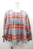 画像1: PINK HOUSE / チェックブラウス  赤Ｘ青チェック I-26-01-18-028-LO-BL-SA-ZI (1)
