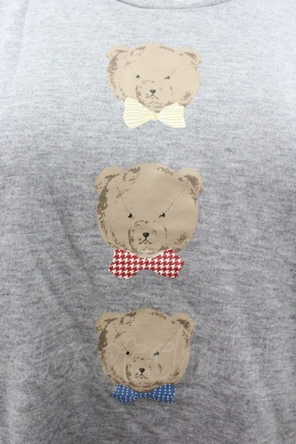 画像3: PINK HOUSE / かおくまプリントカットソー  グレー I-26-01-18-029-LO-TO-SA-ZI (3)