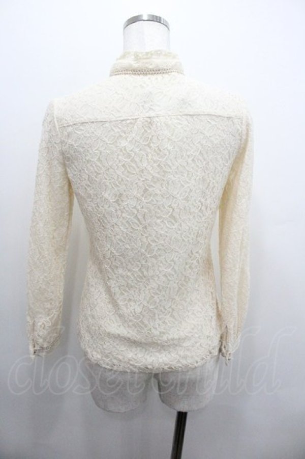 画像2: axes femme / 総レースブラウス  生成り I-26-01-18-004-AX-BL-SA-ZI (2)