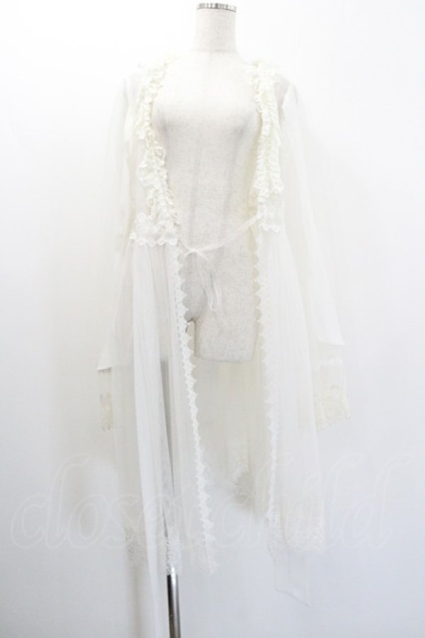 画像1: LOLITAその他(お買取対象外) / チュールロングカーディガン  白 I-26-01-20-033-LO-TO-SA-ZI (1)