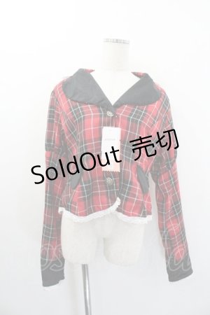 画像: Eri Aino's collaboration / TT*AINCHKベロアジャケット　シャーロットの水曜日 ジャケット LL 赤チェック I-26-01-20-034-EL-JA-SA-ZI