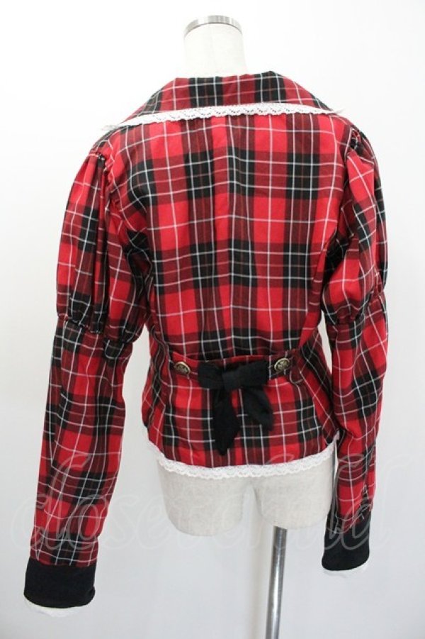 画像3: Eri Aino's collaboration / TT*AINCHKベロアジャケット　シャーロットの水曜日 ジャケット LL 赤チェック I-26-01-20-034-EL-JA-SA-ZI (3)