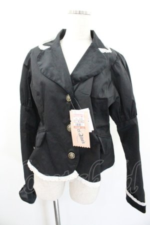 画像: Eri Aino's collaboration / TT*AINツイルベロアジャケット LL 黒Ｘ白 I-26-01-20-037-EL-JA-SA-ZI