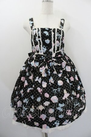 画像: Angelic Pretty / オリジナル柄ジャンパースカート(2010年福袋)  ブラック I-26-01-20-038-AP-OP-SA-ZI