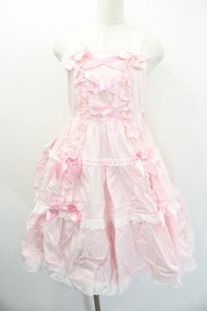 画像: Angelic Pretty / 肩リボンジャンパースカート  ピンク I-26-01-20-044-AP-OP-SA-ZI