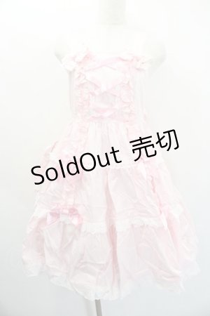 画像: Angelic Pretty / 肩リボンジャンパースカート  ピンク I-26-01-20-044-AP-OP-SA-ZI