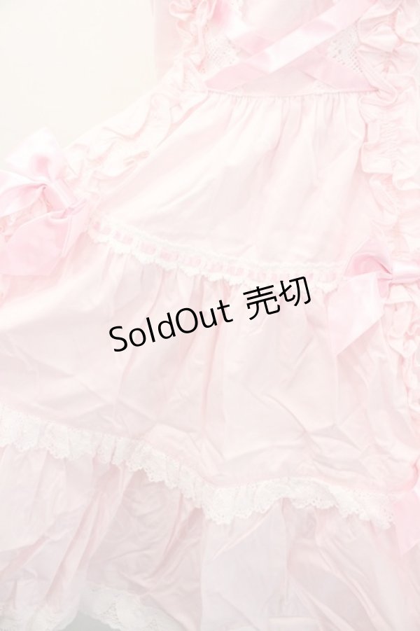 画像2: Angelic Pretty / 肩リボンジャンパースカート  ピンク I-26-01-20-044-AP-OP-SA-ZI (2)