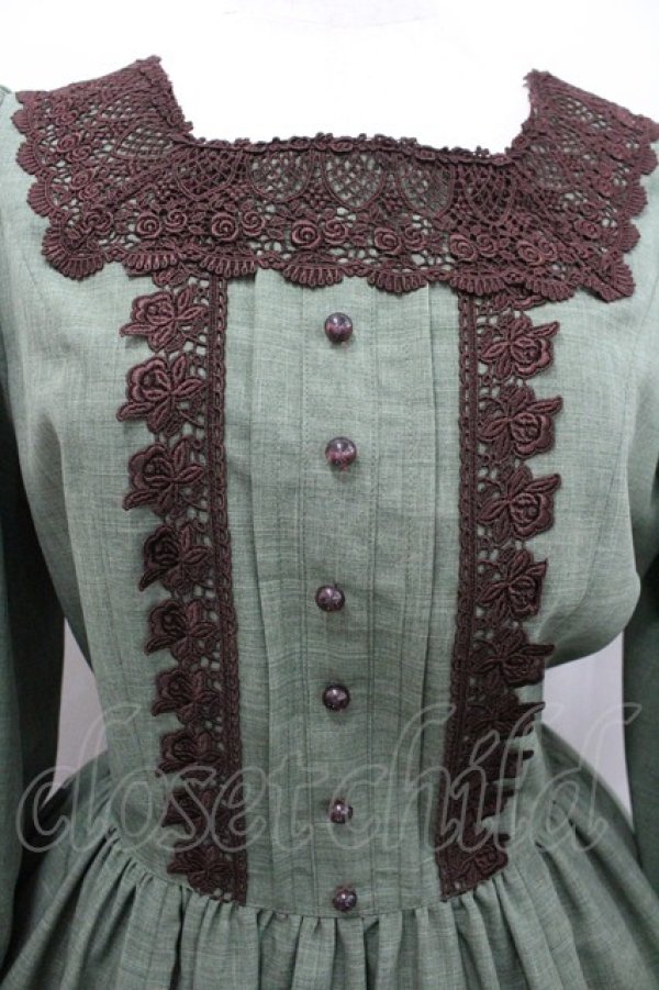 画像2: Innocent World / イザベラワンピース L グリーン I-26-01-20-048-IW-OP-AS-ZI (2)