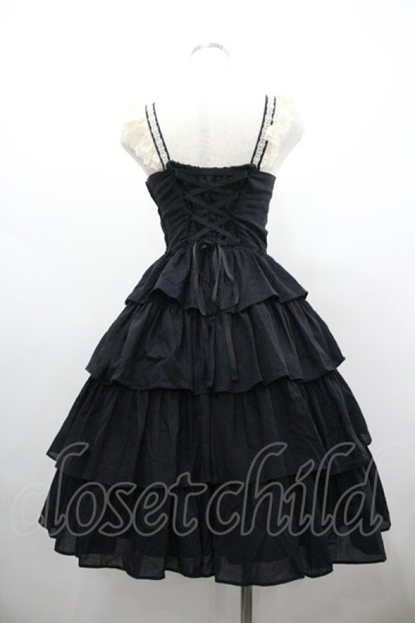 画像2: Innocent World / ブリューエットジャンパースカート  黒 I-26-01-20-049-IW-OP-SA-ZI (2)