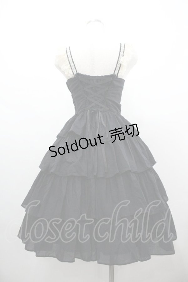 画像2: Innocent World / ブリューエットジャンパースカート  黒 I-26-01-20-049-IW-OP-SA-ZI (2)