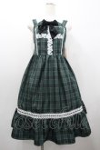 画像1: Eri Aino's collaboration / TTAINリボンレースジャンパースカート L グリーンチェック I-26-01-20-054-EL-OP-SA-ZI (1)