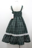 画像2: Eri Aino's collaboration / TTAINリボンレースジャンパースカート L グリーンチェック I-26-01-20-054-EL-OP-SA-ZI (2)