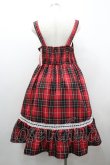 画像2: Eri Aino's collaboration / TTAINリボンレースジャンパースカート L 赤チェック I-26-01-20-055-EL-OP-SA-ZI (2)