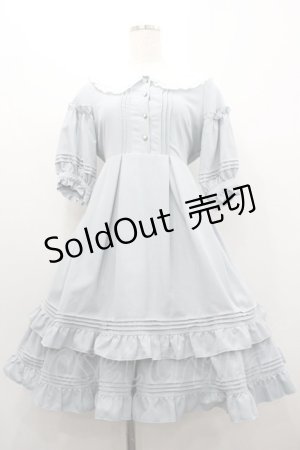 画像: Amavel / Heroineパフスリーブミドル丈ワンピース  ブルー I-26-01-20-057-CA-OP-SA-ZI