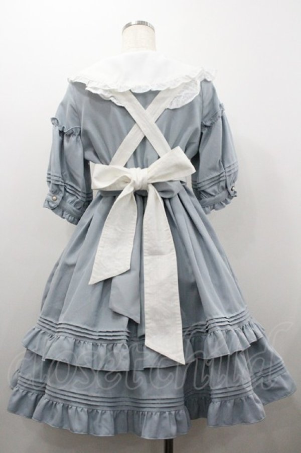 画像3: Amavel / Heroineパフスリーブミドル丈ワンピース  ブルー I-26-01-20-057-CA-OP-SA-ZI (3)