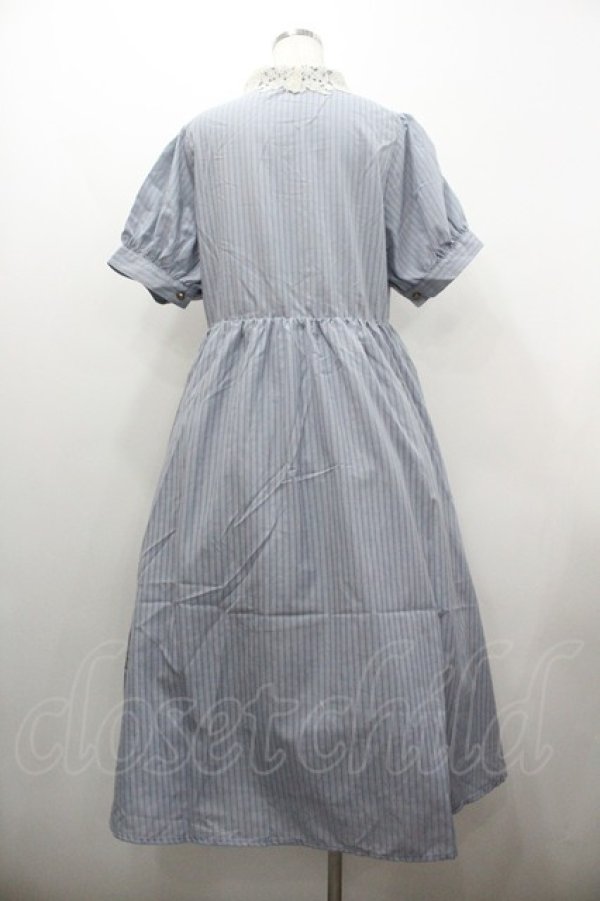 画像2: m petit by misako / ストライプワンピース LL 中青 I-26-01-20-061-LO-OP-SA-ZI (2)