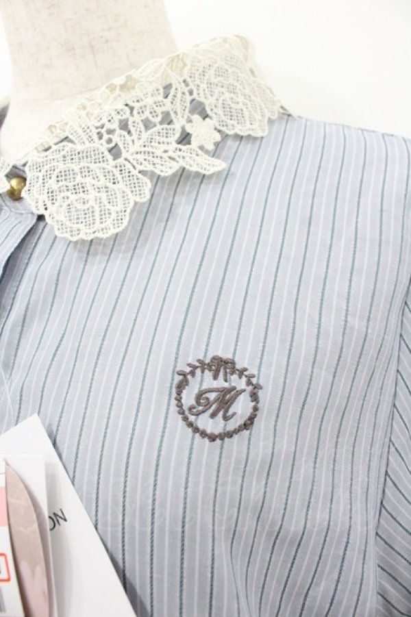 画像3: m petit by misako / ストライプワンピース LL 中青 I-26-01-20-061-LO-OP-SA-ZI (3)