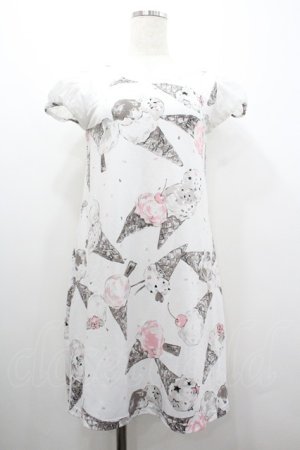 画像: MILK / ICE CREAMワンピース  白Ｘ黒 I-26-01-20-065-ML-OP-SA-ZI