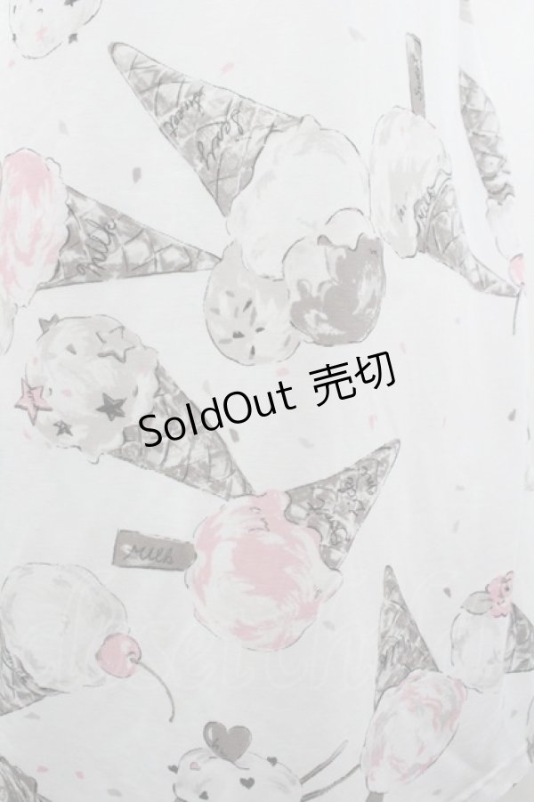 画像3: MILK / ICE CREAMワンピース  白Ｘ黒 I-26-01-20-065-ML-OP-SA-ZI (3)