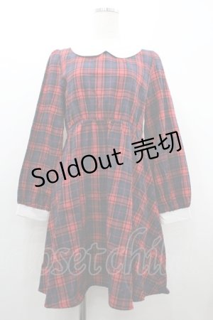 画像: MA*RS / チェックワンピース  レッド I-26-01-20-066-EL-OP-SA-ZI