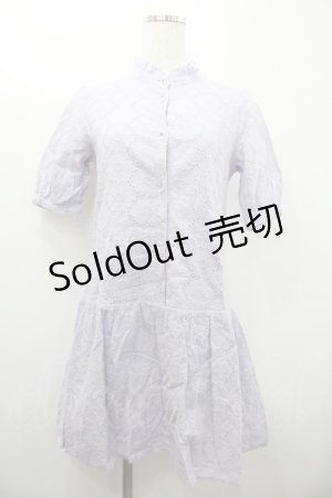 画像: Fi.n.t / カットワークレースワンピース  ラベンダー I-26-01-20-072-CA-OP-SA-ZI
