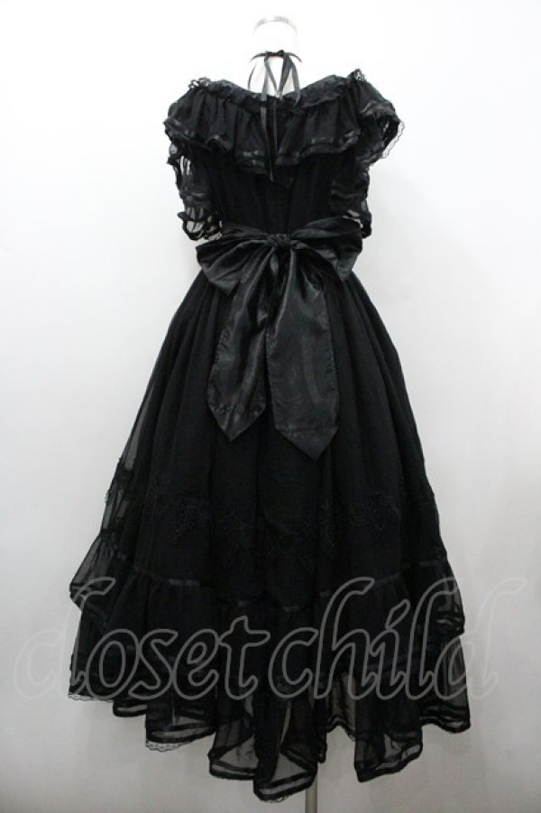 画像2: Triple fortune / シフォンロングワンピース  黒 I-26-01-20-074-EL-OP-SA-ZI (2)