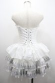 画像2: ATELIER PIERROT / Mini Corset Dress  白Ｘシルバー I-26-01-20-077-EL-OP-SA-ZI (2)