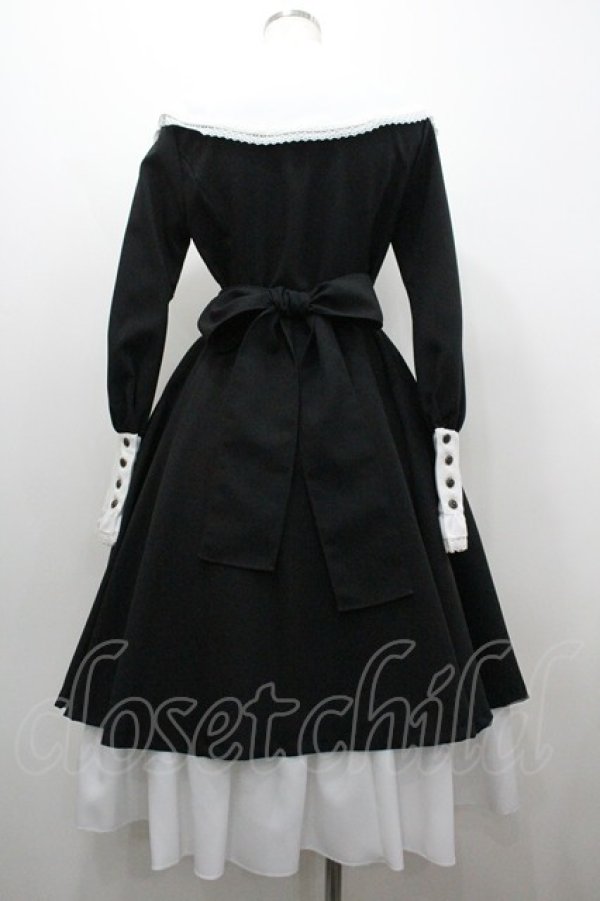 画像2: MIHO MATSUDA / ワンピース・ヴァルト S 黒ｘ白 I-26-01-20-078-GO-OP-SA-ZI (2)