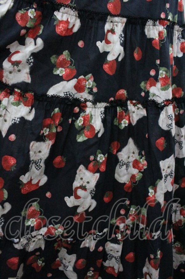 画像3: alcali / alcali × misako aoki/サイベリアンストロベリーワンピース  黒 I-26-01-20-079-LO-OP-AS-ZI (3)