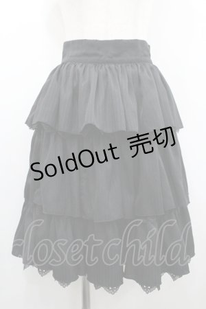画像: Hoshibako Works / 3段フリルスカート  黒 I-26-01-20-084-LO-SK-SA-ZI