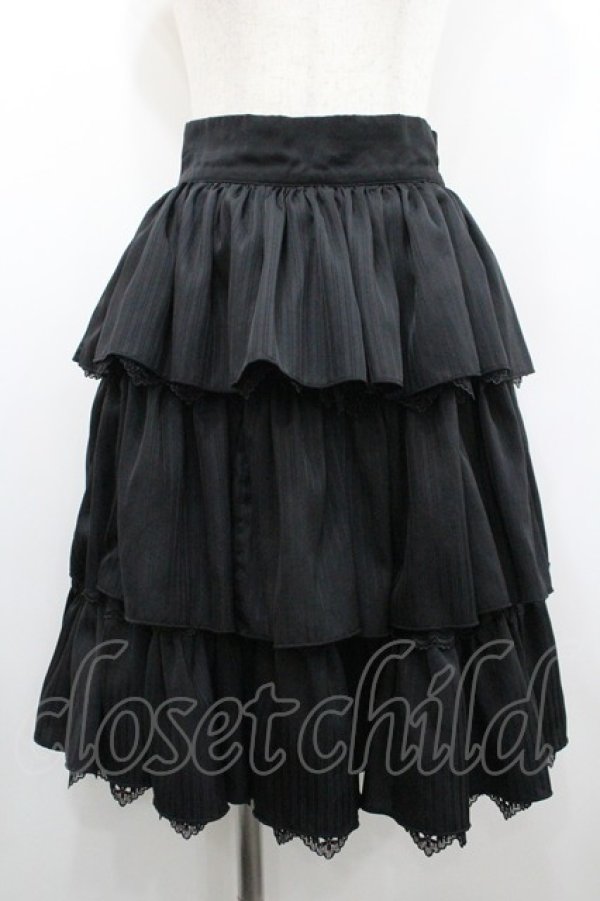 画像1: Hoshibako Works / 3段フリルスカート  黒 I-26-01-20-084-LO-SK-SA-ZI (1)