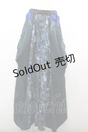 画像: Qutie Frash / 袴風パンツ  グリーンＸ青 I-26-01-20-094-QU-PA-SA-ZI