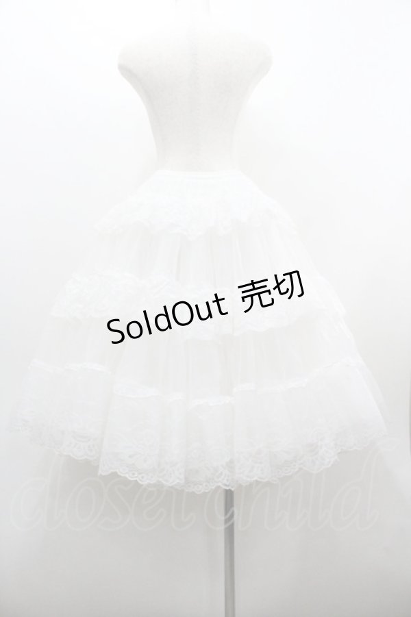 画像2: OZZ ANGELO / 超ボリュームパニエ  白 I-26-01-20-095-OO-SK-SA-ZI (2)