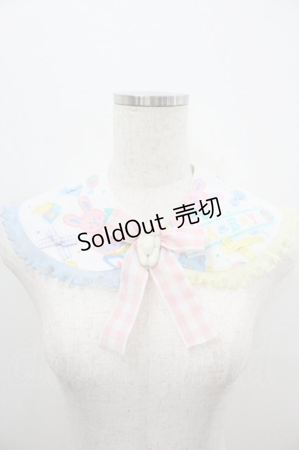 画像1: Nile Perch / BABYつけ襟  白Ｘピンク I-26-01-20-098-LO-ZA-SA-ZI (1)