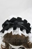 画像4: MARBLE / フリルレース&ローズリボンヘッドドレス  黒ｘ白 I-26-01-20-103-GO-AC-SA-ZI (4)