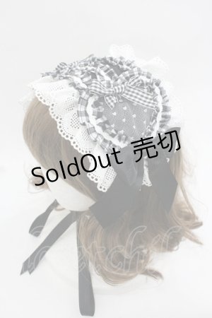 画像: BABY,THE STARS SHINE BRIGHT / Sweet My Secret Heartヘッドドレス  黒ｘ白 I-26-01-20-104-BA-AC-AS-ZI