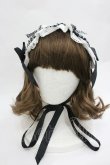 画像2: BABY,THE STARS SHINE BRIGHT / Sweet My Secret Heartヘッドドレス  黒ｘ白 I-26-01-20-104-BA-AC-AS-ZI (2)