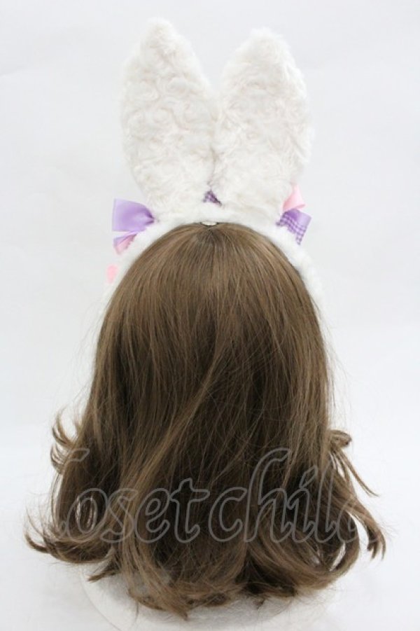 画像2: LOLITA / うさみみカチューシャ  白ｘピンク I-26-01-20-105-LO-ZA-AS-ZI (2)