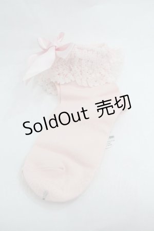 画像: BABY,THE STARS SHINE BRIGHT / トーションレースクルー丈ソックス  ピンク I-26-01-20-112-BA-ZA-SA-ZI