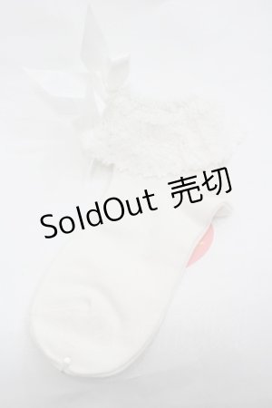 画像: BABY,THE STARS SHINE BRIGHT / トーションレースクルー丈ソックス  白 I-26-01-20-121-BA-ZA-SA-ZI